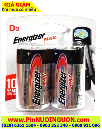 Pin D Energizer E95 BP2; Pin E95 BP2; Pin đại D 1.5v Alkaline Energizer E95 BP2 chinh hang _Vỉ 2viên